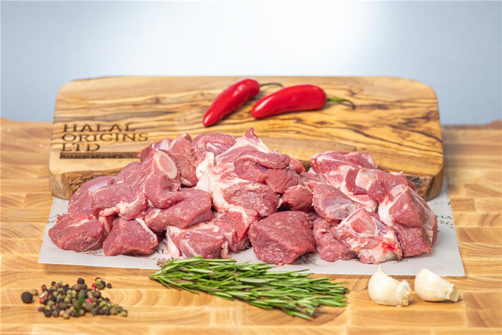 Organic Lamb Shoulder, Diced On Bone