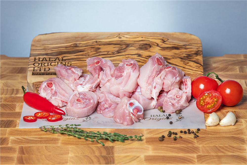 HMC Organic Whole Chicken Diced on Bone – Skinless 1.5kg