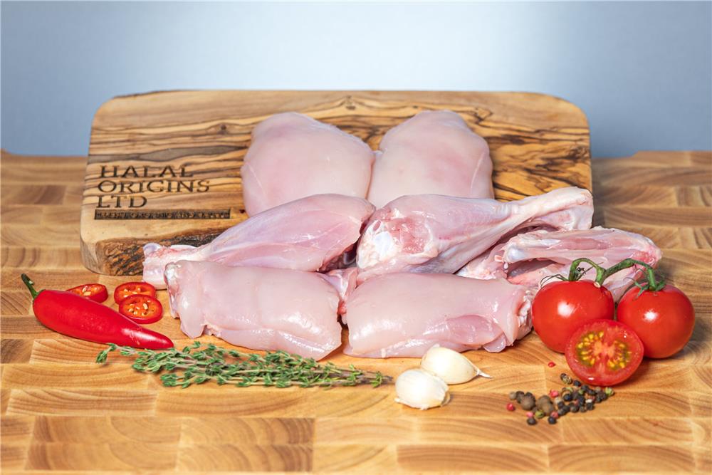 HMC Organic Chicken cut into 8 pieces Skinless 1.2kg