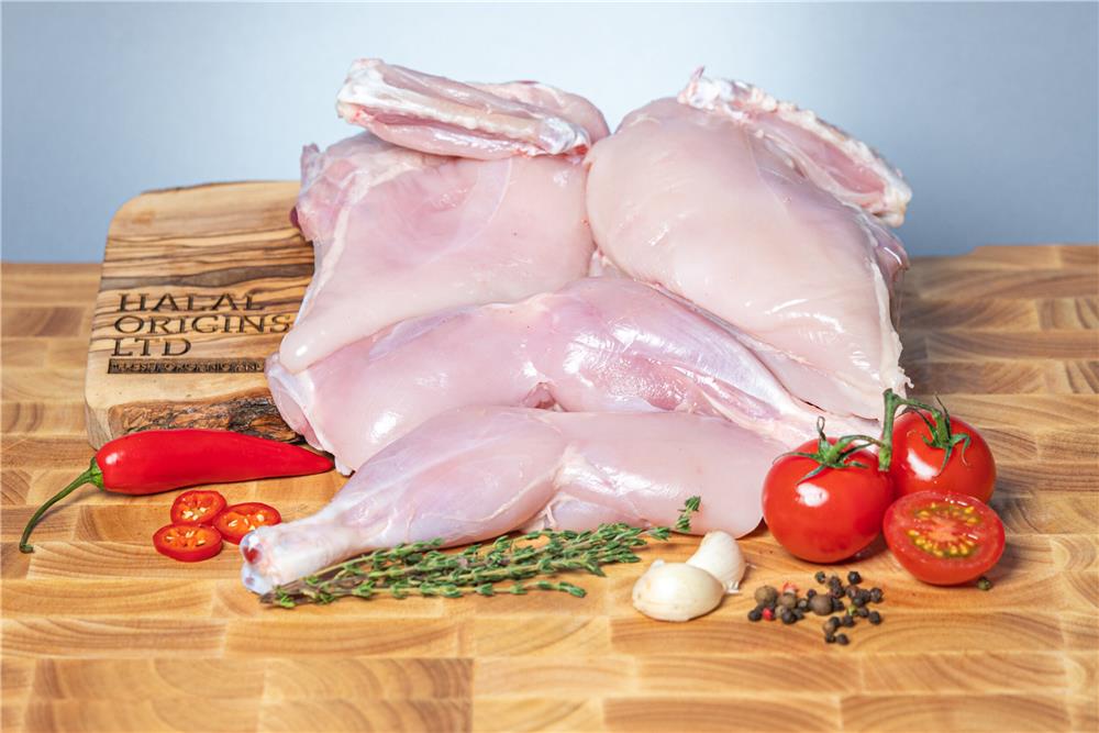 HMC Organic Chicken Whole Quartered skinless 1.4kg