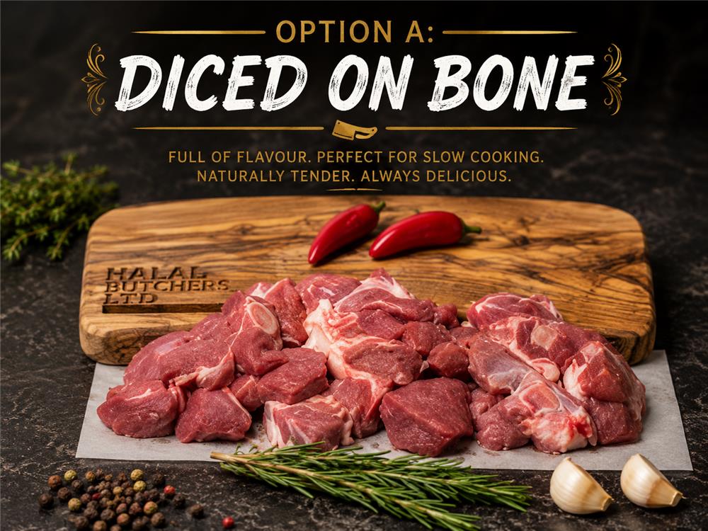 Free Range Mutton Qurbani Option A: Diced on bone